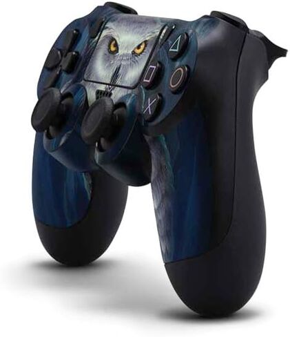 ملصق Skinit المخصص للألعاب متوافق مع وحدة تحكم PS4 - بومة بيضاء مرخصة رسميًا من تصميم Ed Beard Jr in Kuwait