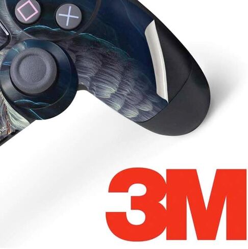ملصق Skinit المخصص للألعاب متوافق مع وحدة تحكم PS4 - بومة بيضاء مرخصة رسميًا من تصميم Ed Beard Jr in Kuwait