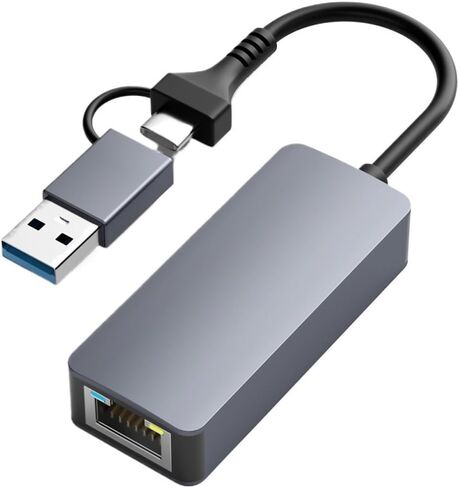 USB/Type-C to Ethernet Adapter Driver USB 3.0 to Gigabit Ethernet RJ45 Internet Adapter with Laptop PC in Kuwait