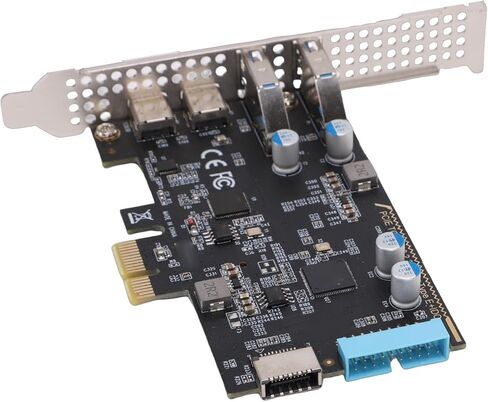 5Gbps PCIE USB Expansion Card, 2 Type C 2 USB 3.0 with Type E 19Pin IDC Port, PCI Express Expansion Card, Front Panel Adapter for Desktop PC in Kuwait