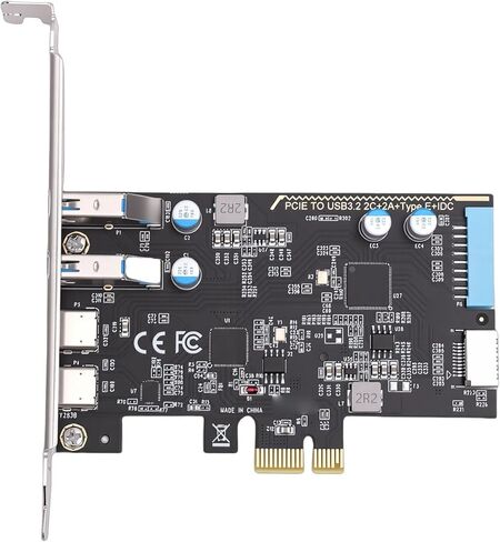 5Gbps PCIE USB Expansion Card, 2 Type C 2 USB 3.0 with Type E 19Pin IDC Port, PCI Express Expansion Card, Front Panel Adapter for Desktop PC in Kuwait