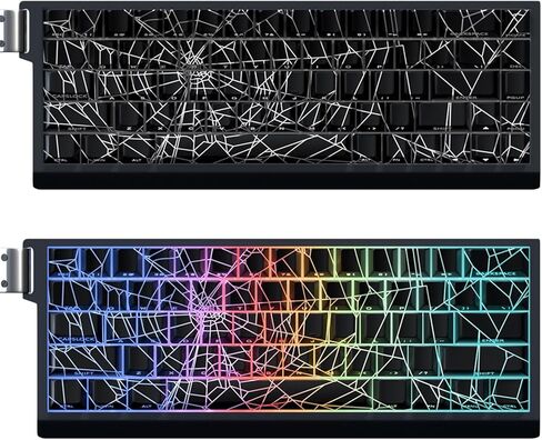 مجموعة مفاتيح Spiders Web Keycaps 64/74، أغطية مفاتيح Pbt ذات إضاءة خلفية شفافة مطبوعة جانبية لـ 60% 61 63 64 65 لوحة مفاتيح ميكانيكية، أغطية مفاتيح مخصصة بأنماط داكنة قوطية لمبرمجي الألعاب in Kuwait