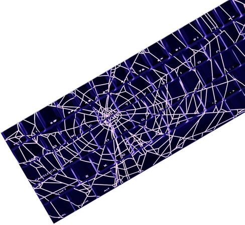 مجموعة مفاتيح Spiders Web Keycaps 64/74، أغطية مفاتيح Pbt ذات إضاءة خلفية شفافة مطبوعة جانبية لـ 60% 61 63 64 65 لوحة مفاتيح ميكانيكية، أغطية مفاتيح مخصصة بأنماط داكنة قوطية لمبرمجي الألعاب in Kuwait