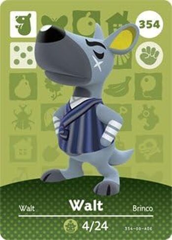 Walt - Nintendo Animal Crossing Happy Home Designer Series 4 Amiibo Card - 354 in Kuwait