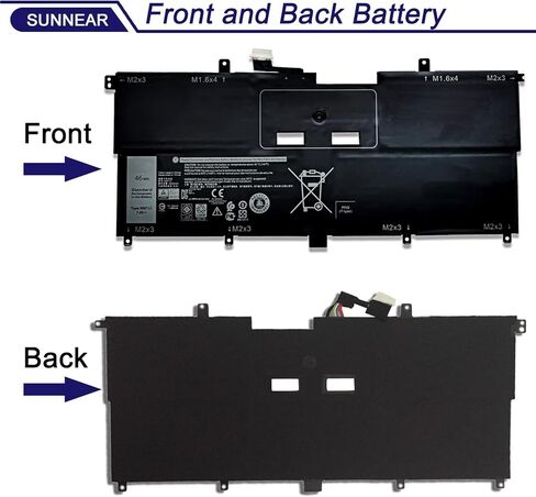 NNF1C بطارية كمبيوتر محمول لـ Dell XPS 13 2-in-1 9365 SXPS 13 9365 2-in-1 2017 XPS 13-9365-D1605TS D1805TS D2805TS D3605TS D3805TS D4605TS Series HMPFH 0NNF1C NP0V3 0HMPFH P71G P71G001 in Kuwait
