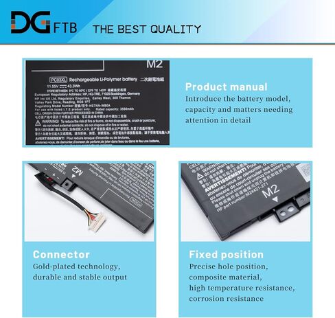 PC03XL استبدال بطارية الكمبيوتر المحمول HP Pavilion x360 14 الكمبيوتر القابل للتحويل 14-DW 14-DY 14-DH 14-BA 14-CD 14-EK 15-ER Series HSTNN-OB1W M24421-271 M24421-AC1 M24648-005 TPN-DB0E (11.55 فولت) 43.3 واط/3560 مللي أمبير) in Kuwait