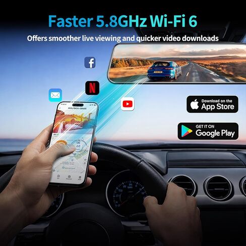 كاميرا قياس مرآة خلفية KCV 4K لسيارة Ford F150 F250 F350 (2009-2025 مع تعتيم تلقائي 16 سنًا)، كاميرا أمامية 4K + خلفية 1080 بكسل، مظهر بديل متكامل من صانع المعدات الأصلية، التوصيل والتشغيل، بطاقة مجانية سعة 64 جيجابايت in Kuwait