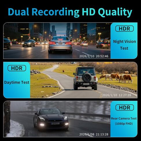 كاميرا قياس مرآة خلفية KCV 4K لسيارة Ford F150 F250 F350 (2009-2025 مع تعتيم تلقائي 16 سنًا)، كاميرا أمامية 4K + خلفية 1080 بكسل، مظهر بديل متكامل من صانع المعدات الأصلية، التوصيل والتشغيل، بطاقة مجانية سعة 64 جيجابايت in Kuwait