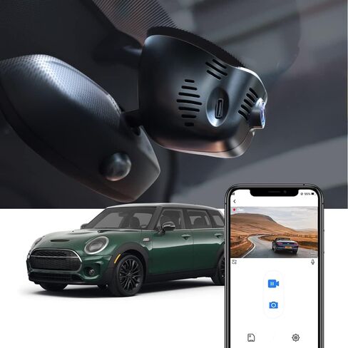 كاميرا قياس Fitcamx 4K مناسبة لسيارة MINI Cooper Clubman S Countryman (الطراز B) القابلة للتحويل Oxford F54/F55/F56/F57/F60، مظهر OEM، فيديو 2160P UHD، WiFi & APP، مستشعر G للتسجيل الحلقي، التوصيل والتشغيل، بطاقة 64 جيجابايت in Kuwait
