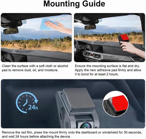 4 قطع من وسادات لاصقة أمامية بديلة متوافقة مع كاميرا VIOFO A119 Mini 2 Dash Cam in Kuwait