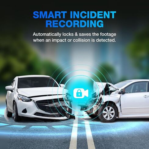 Type S T402 4K Dual View 2-Channel Dash Cam with Adaptive AI-Powered Driver Assistance and 1080p Interior Surveillance Cam in Kuwait
