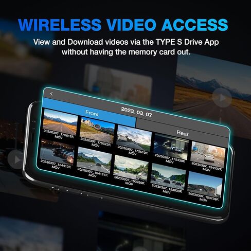 Type S T402 4K Dual View 2-Channel Dash Cam with Adaptive AI-Powered Driver Assistance and 1080p Interior Surveillance Cam in Kuwait
