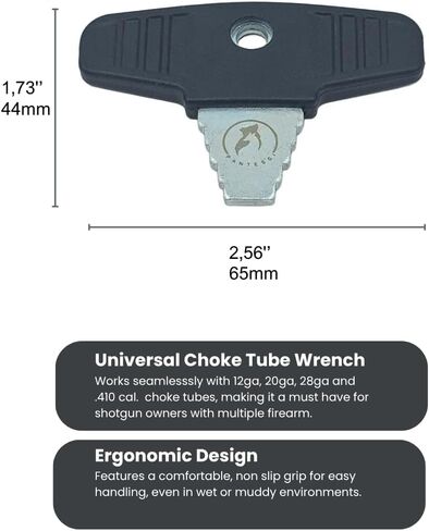 Pantessi™ Flat Choke Tube Wrench for 12ga, 16ga, 20ga, 28ga & .410 cal. Choke Tubes, Black in Kuwait