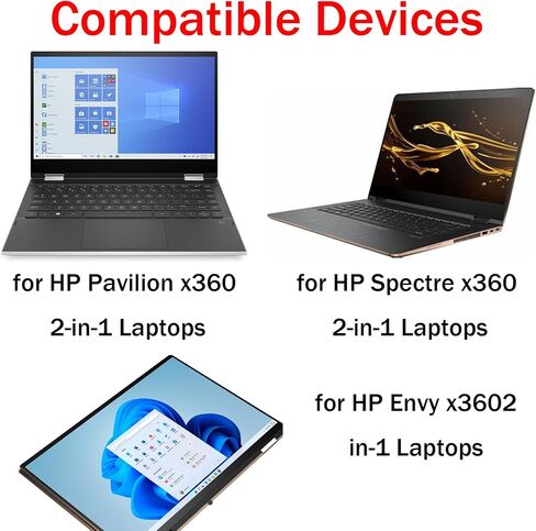 Digital Stylus Pen Compatible with HP Pavilion x360 Envy x360 2-in-1 Laptops, Stylus Pen for HP Spectre x360 2-in-1 Laptops, 1024 Levels of Pressure, Support MPP 1.51 with Palm Rejection(Random Color) in Kuwait