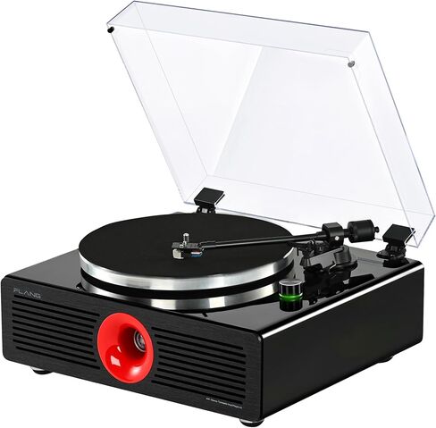 Vinyl Record Player, Turntable Player with Bluetooth, Turntable Vinyl Records Player with Hi-Fi 5 Speakers, Phono Preamp, LP Output, Elegant Piano Gloss Finish,Classic Belt-Drive Records Player in Kuwait