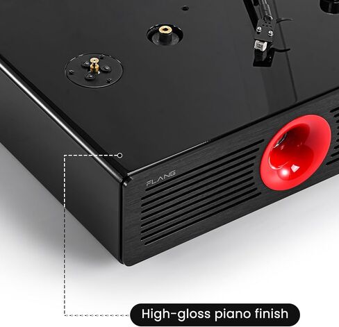 Vinyl Record Player, Turntable Player with Bluetooth, Turntable Vinyl Records Player with Hi-Fi 5 Speakers, Phono Preamp, LP Output, Elegant Piano Gloss Finish,Classic Belt-Drive Records Player in Kuwait