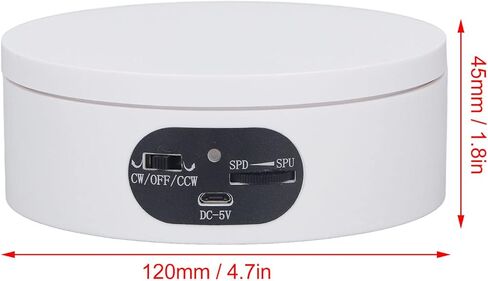 حامل عرض دوار، حامل قرص دوار تلقائي يعمل ببطارية USB مع سرعة واتجاه قابلين للتعديل، لعرض المنتجات الرقمية لساعة المجوهرات in Kuwait