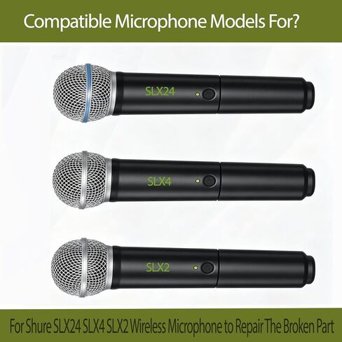 SLX2 SLX4 SLX24 Frame Handheld Wireless Microphone Body Shell, Replacement for shure SLX24 SLX4 SLX2 Parts. Black in Kuwait