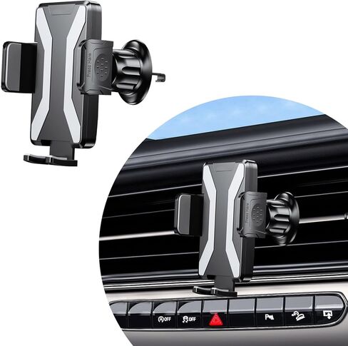 KVAEY Car Phone Holder Mount, Durable Anti-Slip Car Cellphone Holder with a Metal Hook, 360° Rotatation Elasticity Adjustment Car Cellphone Holder, Universal Car Accessories (Black) in Kuwait
