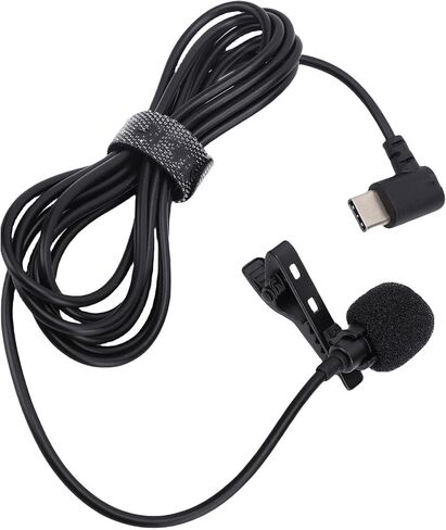 Diyeeni USB C Lavalier Microphone Type C Lapel Mic with Noise Reduction Chip for Smartphone Recording Live Streaming in Kuwait