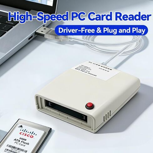 بطاقة قارئ بطاقات الذاكرة ATA PCMCIA بطاقة 68PIN - التوصيل والتشغيل، USB 2.0 يدعم 20 ميجابايت - 20 جيجا PC Card/قارئ ATA in Kuwait