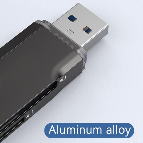 USB 3.0 SD Card Reader,Dual Slots USB 3.0 Type C to Micro SD Card Adapter, Memory Card Reader Adapter for MicroSD, SDHC, SDXC, RS-MMC, MMC, for iPhone 16/15,MacBook Android -Black in Kuwait
