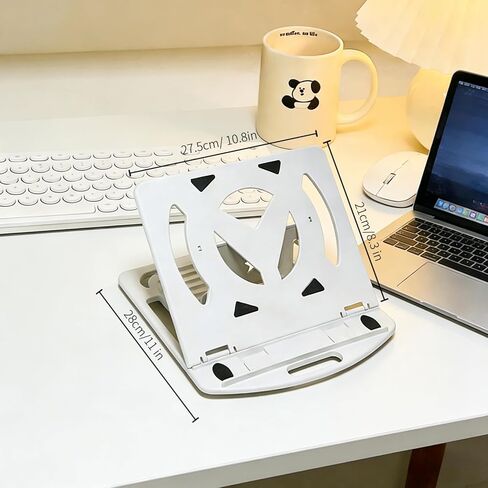 Portable Laptop Stand, Ergonomic & Foldable, Computer Stand 7 Adjustable Angles, 360° Rotating, Cooling Vent Design, Lightweight Laptop Stand for Desk, Office, Travel, Home in Kuwait