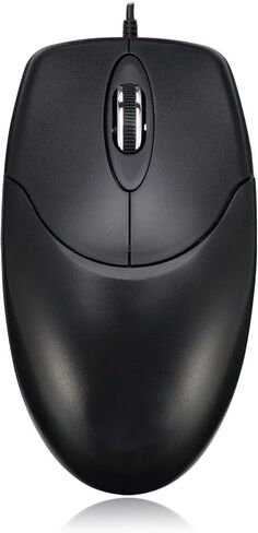 Adesso AKB-133CB - Keyboard and Mouse Combo, Wired, Desktop Keyboard, Ambidextrous Mouse, Multimedia Hotkeys - Compatible for Desktop/PC/Windows XP/7/8/10, Black in Kuwait