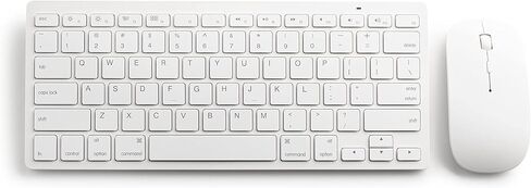 Mason West Slim Wireless Keyboard and Mouse Combo - White - for Desktop/Laptop/Windows/Mac, Simple Plug-and-Play USB Nano Receiver (Renewed) in Kuwait