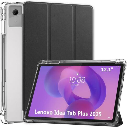 حافظة ProCase الذكية لجهاز 2025 Lenovo Idea Tab Plus 12.1 بوصة/Tab K12، غطاء خفيف نحيف ثلاثي الطي وغطاء صلب فوليو حافظة حماية ذكية لجهاز Idea Tab Plus/Tab K12 (TB361FU/TB361ZU) - أسود in Kuwait