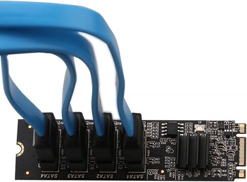 NVME إلى بطاقة التوسعة M.2 PCIE 4 Port SATA3.0 2 SATA3 وحدة تحكم مضاعف SSD محول عالية السرعة in Kuwait