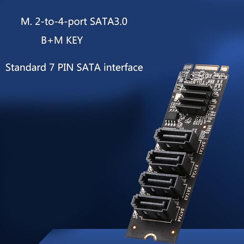 NVME إلى بطاقة التوسعة M.2 PCIE 4 Port SATA3.0 2 SATA3 وحدة تحكم مضاعف SSD محول عالية السرعة in Kuwait