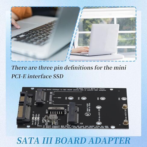 محول M.2 NGFF MSATA SSD إلى 2.5 بوصة SATA 3.0 بطاقة محول 2 في 1 لأجهزة الكمبيوتر المحمول in Kuwait