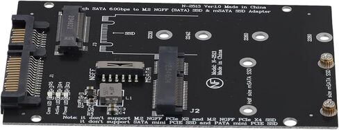 محول M.2 NGFF MSATA SSD إلى 2.5 بوصة SATA 3.0 بطاقة محول 2 في 1 لأجهزة الكمبيوتر المحمول in Kuwait