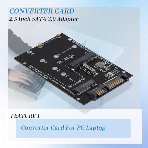 محول M.2 NGFF MSATA SSD إلى 2.5 بوصة SATA 3.0 بطاقة محول 2 في 1 لأجهزة الكمبيوتر المحمول in Kuwait
