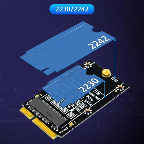 MSata إلى M.2 محول بطاقة SSD القرص الصلب توسيع محول 2230/2242 لا يوجد سائق مطلوب التوصيل والتشغيل in Kuwait