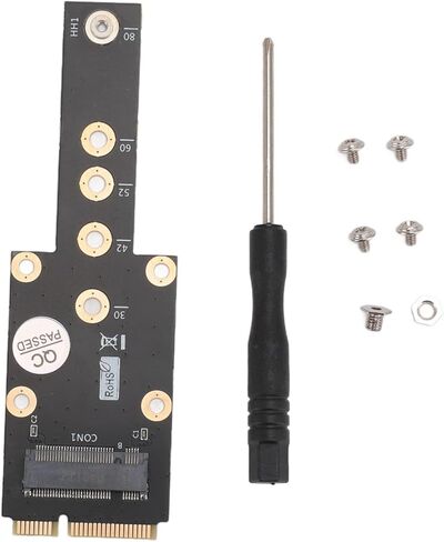 محول SUNGOOYUE M.2 Key B SSD إلى mSATA، الإصدار الجديد M.2 NGFF Key B SSD إلى محول Mini mSATA، مع براغي و، لـ 2230 2242 2260 2280. in Kuwait