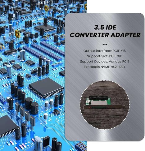 بطاقة فلاش مدمجة 40 سنًا إلى محول محول IDE 3.5 لوحة خلفية لقوس Pci in Kuwait