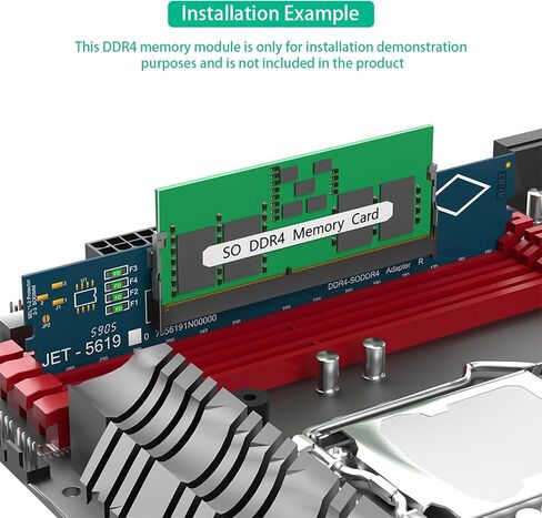 Dimm إلى Dimm بطاقة محول ترقية الكمبيوتر المحمول إلى تكوين سطح المكتب دعم سعة 32 جيجابايت 5600 ميجا هرتز تردد بطاقة محول الذاكرة in Kuwait