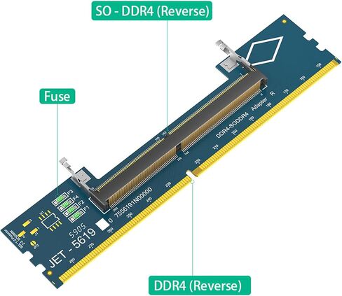 Dimm إلى Dimm بطاقة محول ترقية الكمبيوتر المحمول إلى تكوين سطح المكتب دعم سعة 32 جيجابايت 5600 ميجا هرتز تردد بطاقة محول الذاكرة in Kuwait