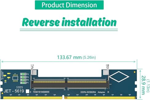 Dimm إلى Dimm بطاقة محول ترقية الكمبيوتر المحمول إلى تكوين سطح المكتب دعم سعة 32 جيجابايت 5600 ميجا هرتز تردد بطاقة محول الذاكرة in Kuwait