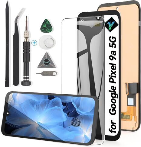 استبدال شاشة OLED لـ Google Pixel 9A 5G لـ Google Pixel 9A 5G GXQ96 GTF7P G3Y12 شاشة LCD تعمل باللمس مع أدوات (دعم بصمة الإصبع) in Kuwait