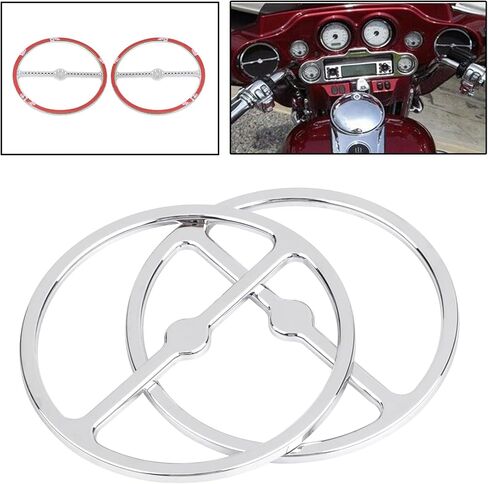 Chrome Front Speaker Grill Trim Cover For Harley Electra Glide Ultra Classic FLHTCU Street Glide EFI FLHXI Trike Tri Glide Ultra Classic FLHTCUTG 1996-2013 in Kuwait