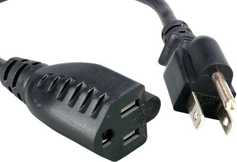 Cablelera North American Power Cord Extension, NEMA 5-15P to NEMA 5-15R, 3', 16 AWG, 13A, 125V (ZWACPQA3-03) in Kuwait