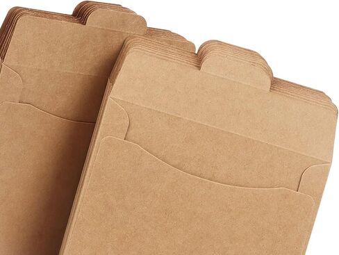 NUOBESTY 50pcs Brown Kraft Paper CD Envelopes Multi-function Brown Paper Bags for Media Storage Packaging and Document Protection in Kuwait