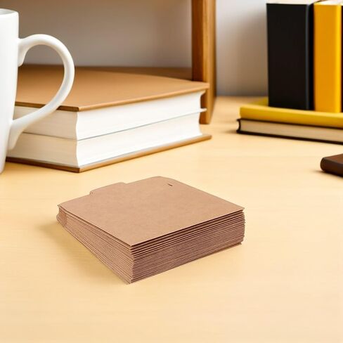 NUOBESTY 50pcs Brown Kraft Paper CD Envelopes Multi-function Brown Paper Bags for Media Storage Packaging and Document Protection in Kuwait