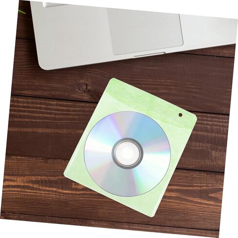 COHEALI 200 قطعة CD DVD أكمام بلاستيكية أكياس تخزين الوسائط المحمولة 12 سم مادة البولي بروبيلين أكمام منظم للسفر لحماية القرص لون عشوائي in Kuwait