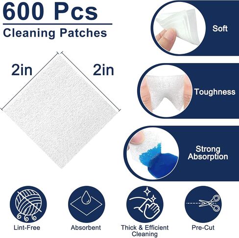 Gun Cleaning Supplies Kit for All Firearms - with 2'' Lint-Free Patches & 6'' Long Cotton Swabs - Professional Handgun, Rifle & Shotgun Maintenance for Hunters & Sport Shooters in Kuwait