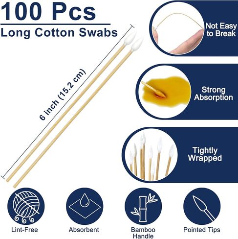 Gun Cleaning Supplies Kit for All Firearms - with 2'' Lint-Free Patches & 6'' Long Cotton Swabs - Professional Handgun, Rifle & Shotgun Maintenance for Hunters & Sport Shooters in Kuwait