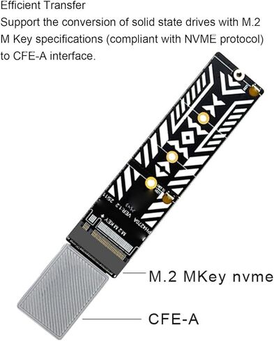 محول Sorandy M.2 إلى CFE A، مفتاح NVMe SSD M لكتابة محول بطاقة تخزين مع نقاط اتصال مطلية بالذهب لـ 2230 2242 2260 2280 .2 SSD، 10 11 OS X in Kuwait